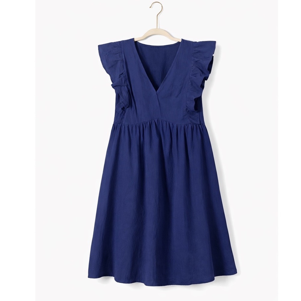 Fancyinn Navy Ruffle Sleeve Babydoll Dress | NWT | Size Medium - Picture 2 of 7